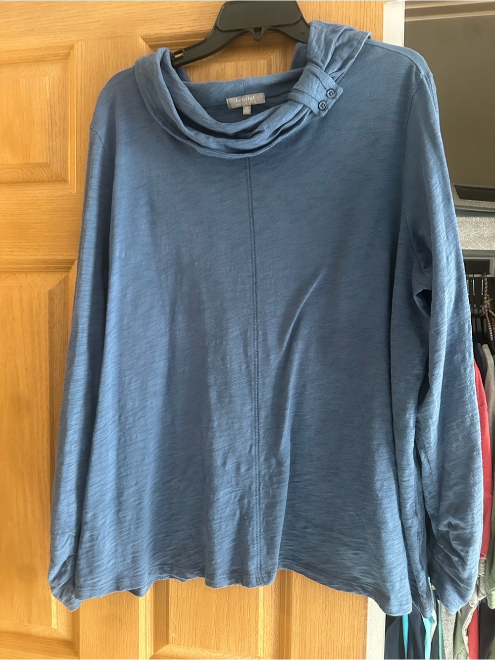 Habitat Dusty Blue Cowl Neck Long-Sleeve Sweater